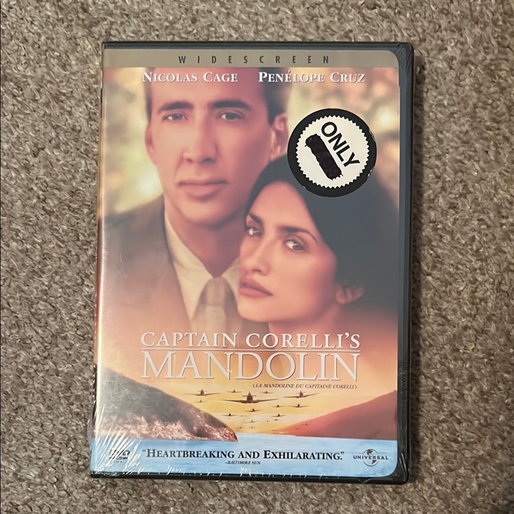 Captain Corelli's Mandolin DVD Starring Nicolas Cage / Sealed